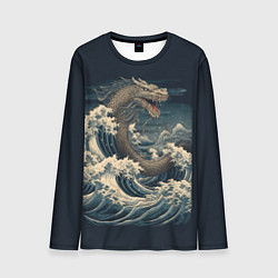 Мужской лонгслив Морской дракон в японском стиле