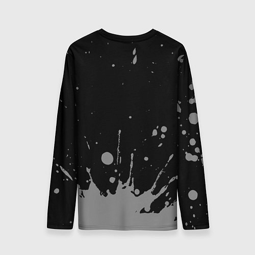 Мужской лонгслив Леонид - в красной рамке на темном / 3D-принт – фото 2