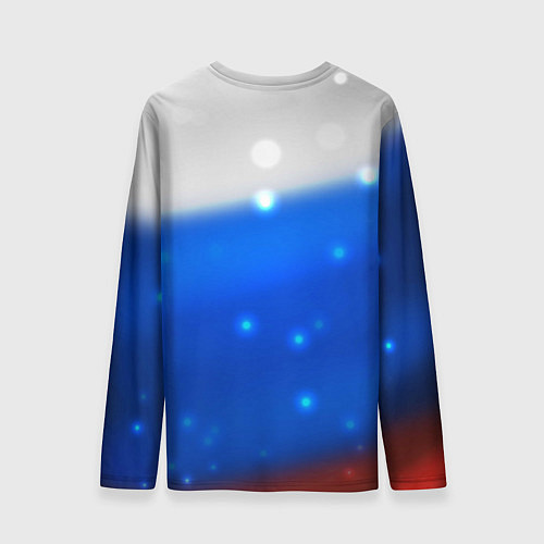 Мужской лонгслив Москва на фоне флага России / 3D-принт – фото 2