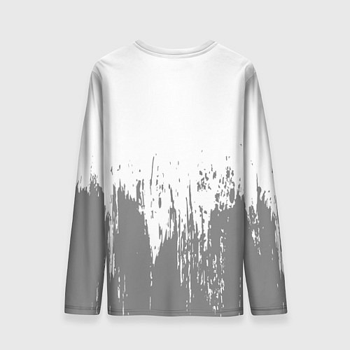 Мужской лонгслив Павел - в красной рамке на светлом / 3D-принт – фото 2