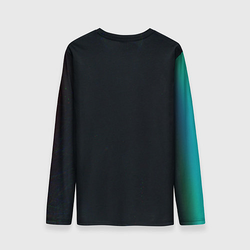 Мужской лонгслив Енот в неоновой дымке / 3D-принт – фото 2