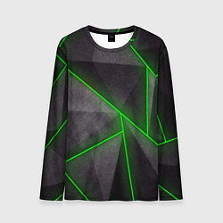 Лонгслив мужской Stripes Abstract green, цвет: 3D-принт