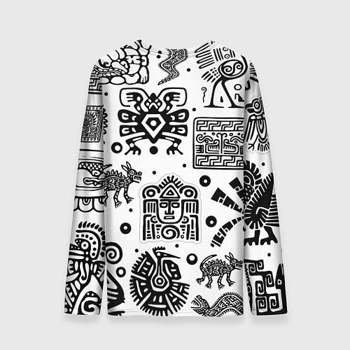 Мужской лонгслив Знаки племени Майя / 3D-принт – фото 2