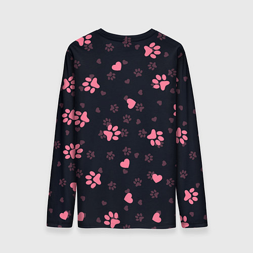 Мужской лонгслив Лапки котиков / 3D-принт – фото 2