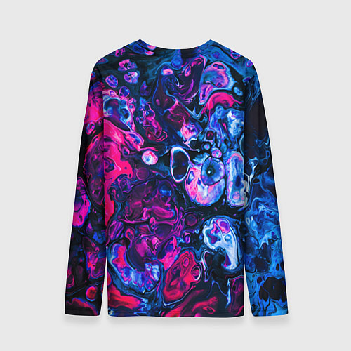 Мужской лонгслив Сине-малиновая горная порода / 3D-принт – фото 2