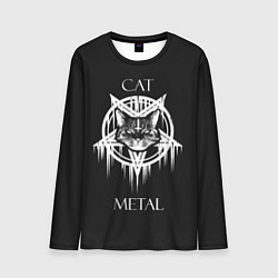 Мужской лонгслив Cat metal