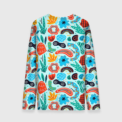Мужской лонгслив Colorful patterns / 3D-принт – фото 2