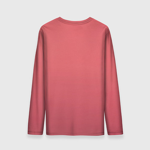 Мужской лонгслив Розовый заяц с цветами / 3D-принт – фото 2