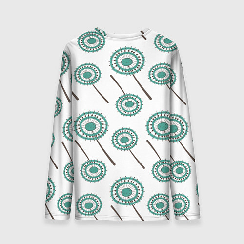 Мужской лонгслив Узор из абстрактных цветов / 3D-принт – фото 2