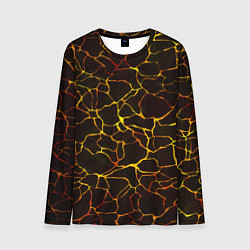 Мужской лонгслив Растресканная поверхность магмы