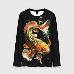 Лонгслив мужской Золотая рыбка моей мечты, цвет: 3D-принт