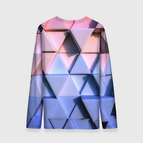 Мужской лонгслив Triangle gradient / 3D-принт – фото 2