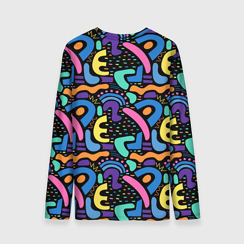 Мужской лонгслив Multicolored texture pattern / 3D-принт – фото 2