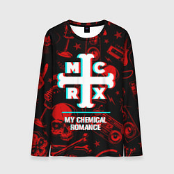 Мужской лонгслив My Chemical Romance rock glitch