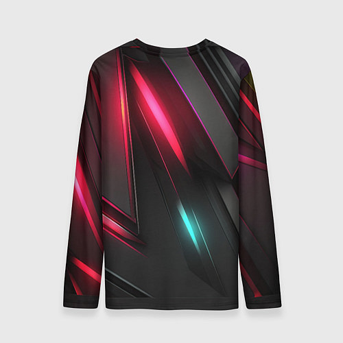 Мужской лонгслив Объемные неоновые детали / 3D-принт – фото 2