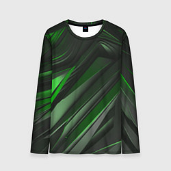 Мужской лонгслив Green black abstract