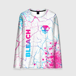 Мужской лонгслив Bleach neon gradient style: надпись, символ