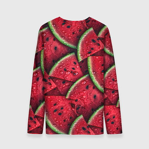Мужской лонгслив Сочная текстура из долек арбуза / 3D-принт – фото 2