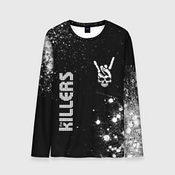 Лонгслив мужской The Killers и рок символ на темном фоне, цвет: 3D-принт