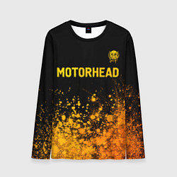 Лонгслив мужской Motorhead - gold gradient: символ сверху, цвет: 3D-принт
