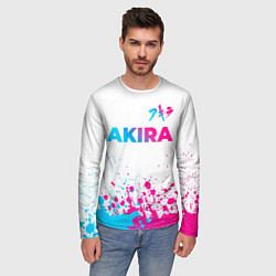 Лонгслив мужской Akira neon gradient style: символ сверху, цвет: 3D-принт — фото 2