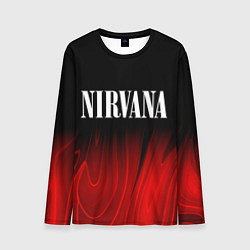 Лонгслив мужской Nirvana red plasma, цвет: 3D-принт