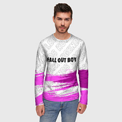 Лонгслив мужской Fall Out Boy rock legends: символ сверху, цвет: 3D-принт — фото 2
