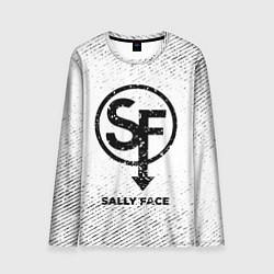 Мужской лонгслив Sally Face с потертостями на светлом фоне