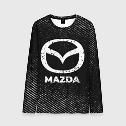 Мужской лонгслив Mazda с потертостями на темном фоне