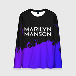 Мужской лонгслив Marilyn Manson purple grunge