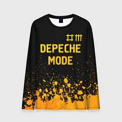 Мужской лонгслив Depeche Mode - gold gradient: символ сверху