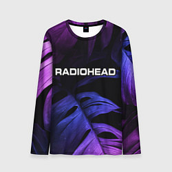 Мужской лонгслив Radiohead neon monstera