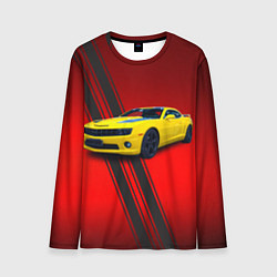 Лонгслив мужской Спортивный американский автомобиль Chevrolet Camar, цвет: 3D-принт