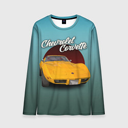 Мужской лонгслив Американский спорткар Chevrolet Corvette Stingray