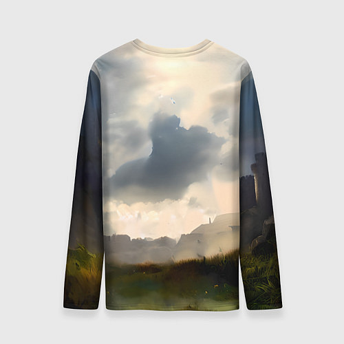 Мужской лонгслив Воин рыцарь на лошади / 3D-принт – фото 2