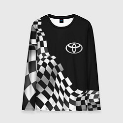 Лонгслив мужской Toyota racing flag, цвет: 3D-принт