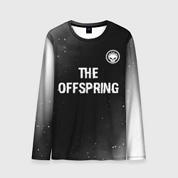 Мужской лонгслив The Offspring glitch на темном фоне: символ сверху