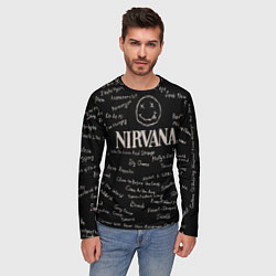Лонгслив мужской Nirvana pattern, цвет: 3D-принт — фото 2