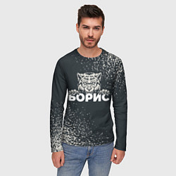 Лонгслив мужской Борис зубастый волк, цвет: 3D-принт — фото 2