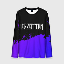 Мужской лонгслив Led Zeppelin purple grunge