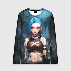 Лонгслив мужской Arcane League of Legends Jinx, цвет: 3D-принт