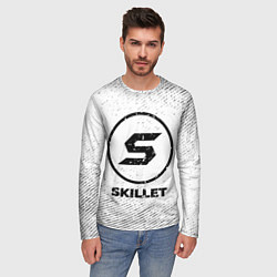 Лонгслив мужской Skillet с потертостями на светлом фоне, цвет: 3D-принт — фото 2