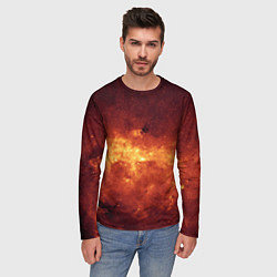 Лонгслив мужской Огненная галактика, цвет: 3D-принт — фото 2