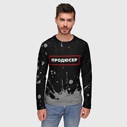 Лонгслив мужской Продюсер - в рамке красного цвета, цвет: 3D-принт — фото 2