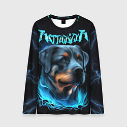 Лонгслив мужской Rottweiler and lightnings, цвет: 3D-принт