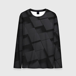 Лонгслив мужской Чёрные геометрические блоки, цвет: 3D-принт
