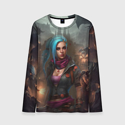 Мужской лонгслив Jinx art Arcane League of Legends fantasy