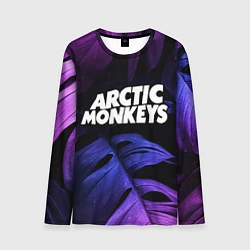 Лонгслив мужской Arctic Monkeys neon monstera, цвет: 3D-принт