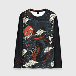 Лонгслив мужской Дракон в японском стиле, цвет: 3D-принт