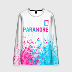 Мужской лонгслив Paramore neon gradient style: символ сверху